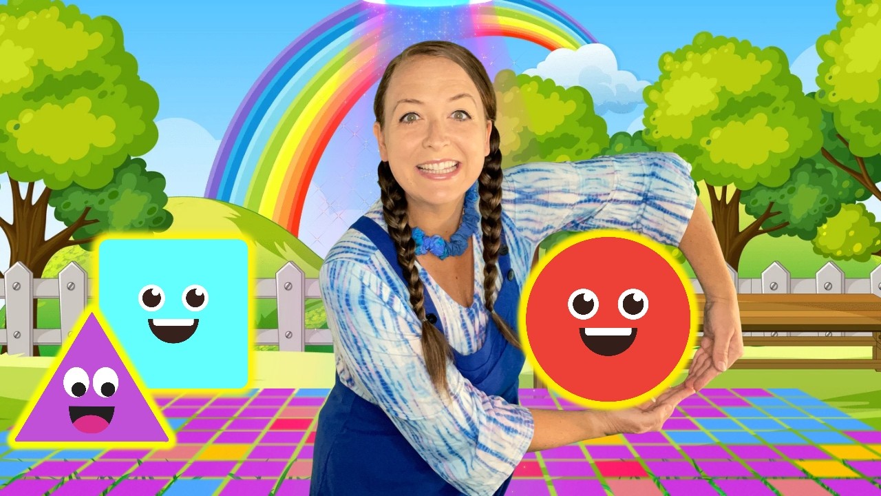 🎵 Dance Along with Shapes! | Triangle, Square & Circle Dance Party