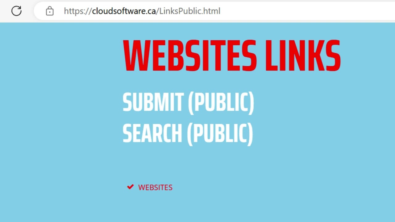 CloudSoftware ca Links Public Presentation