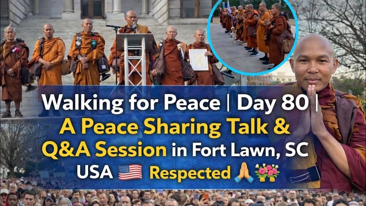 Walking for Peace | Day 80 | A Peace Sharing Talk & Q&A Session in Fort Lawn, SC USA 🇺🇸 Respected 🙏💐