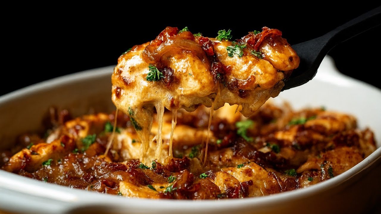 😋🔥Baked French Onion Chicken - No Fuss, No Stirring!