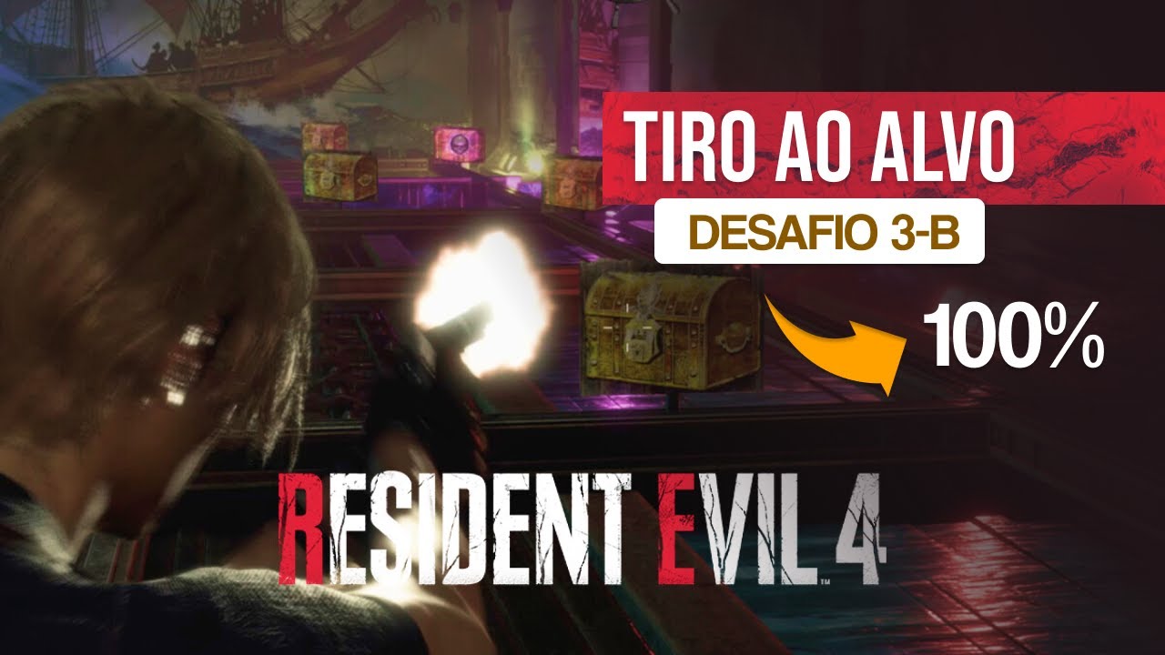 Resident Evil 4 Remake Estande de Tiro - DESAFIO 3-B 100%