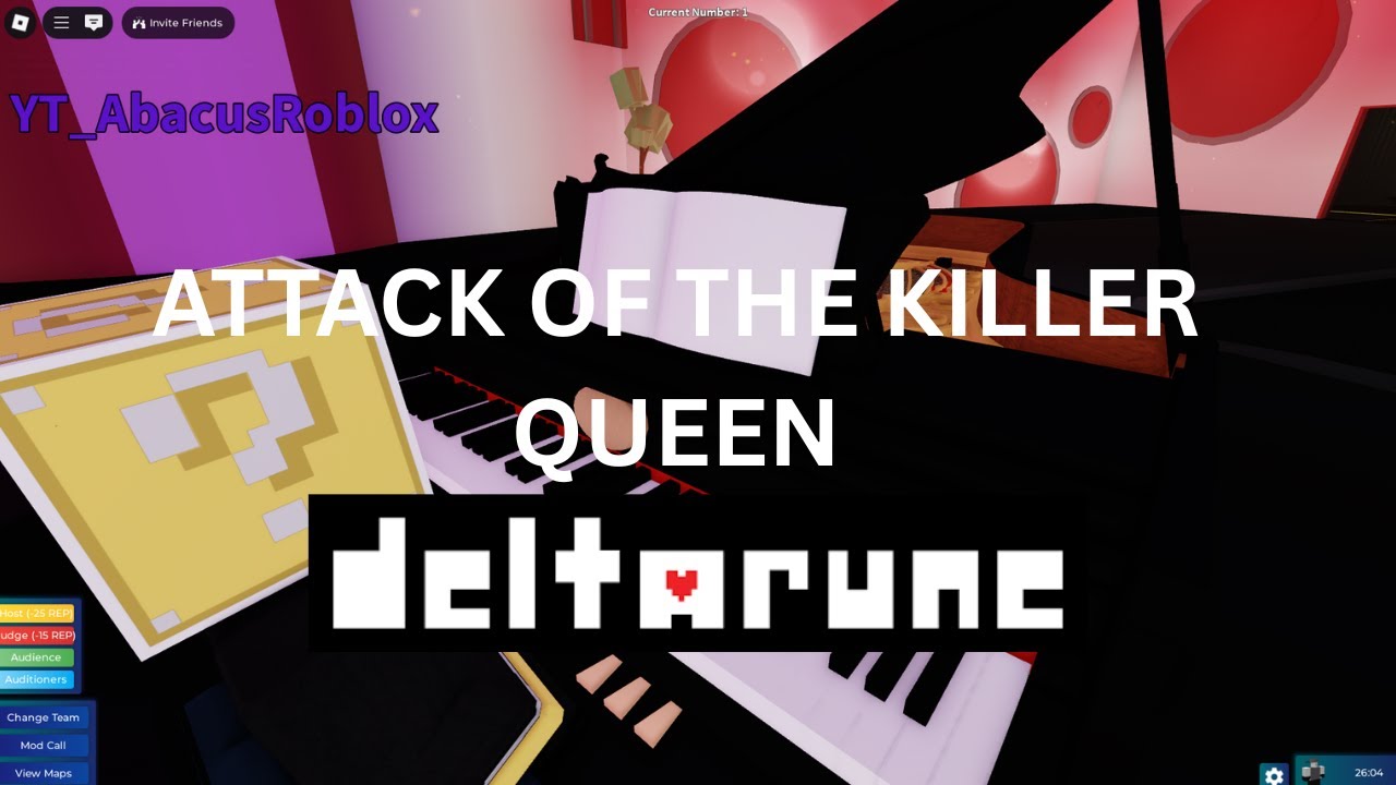 Attack of the Killer Queen (Piano) // Deltarune Roblox Got Talent [SHEETS]