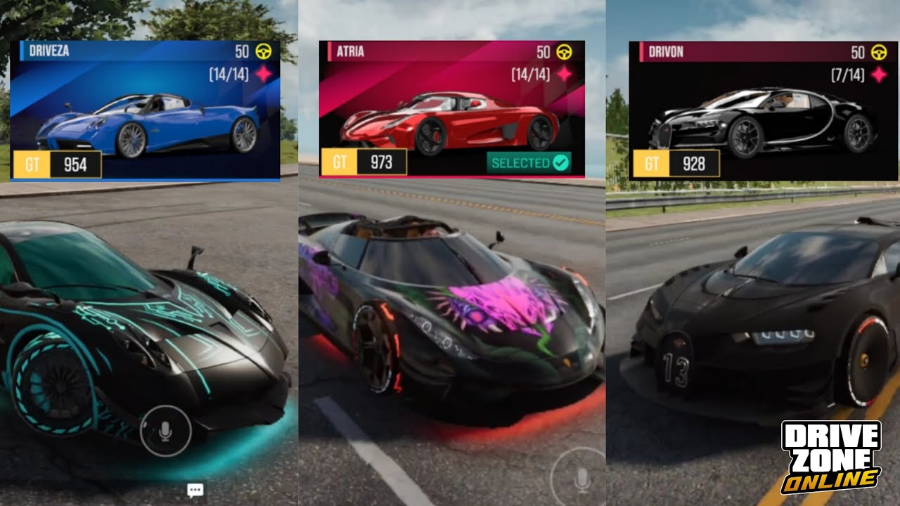 Drive Zone Online: Max CP Tuned Atria & Driveza| CP Tuning Drivon - 7 | Speed Test & Sound !!