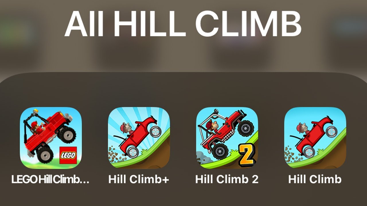 LEGO Hill Climb Adventures, Hill Climb Racing+, Hill Climb Racing 2, Hill Climb Racing 1 Classic