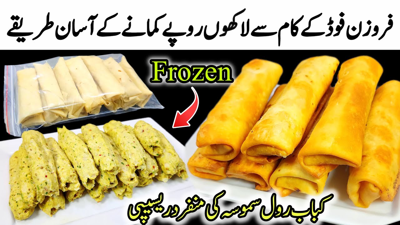 Frozen Food Business Idea From Home - New Kabab Samosa Roll Recipe - Low Investmemt Home Business