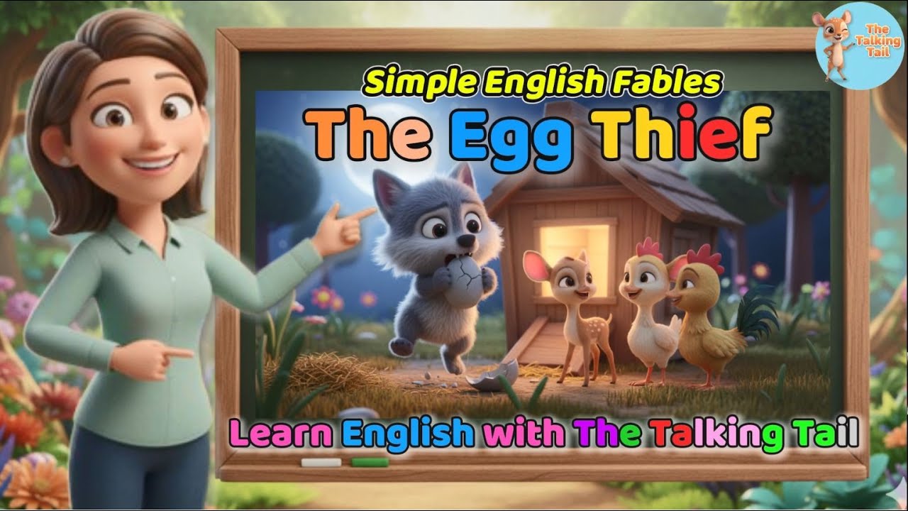 🐺 The Egg Thief | Simple English Fables | Learn English with The Talking Tail