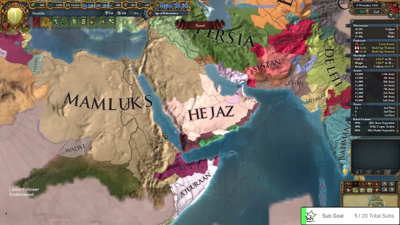 Europa Universalis 4 Mamluks Gameplay From Stream