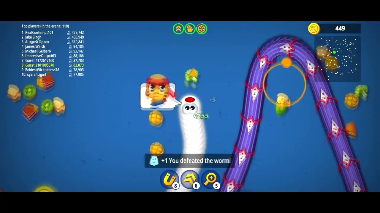 🐍 GIANT Slither Snake Top 1 | Epic Worms Zone Best Gameplay | Episode 131 | WormsZone.io