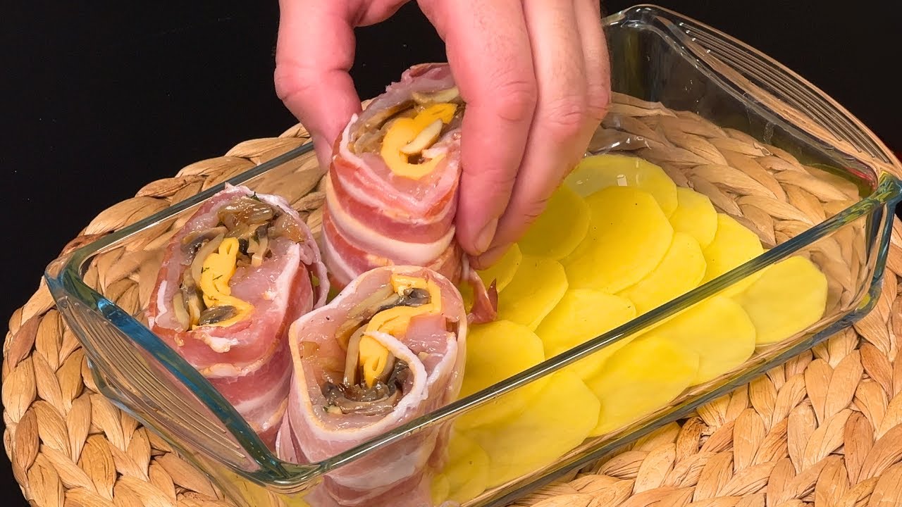 Kartoffeln und Hähnchenrollen! Das perfekte Galadinner für die ganze Familie!