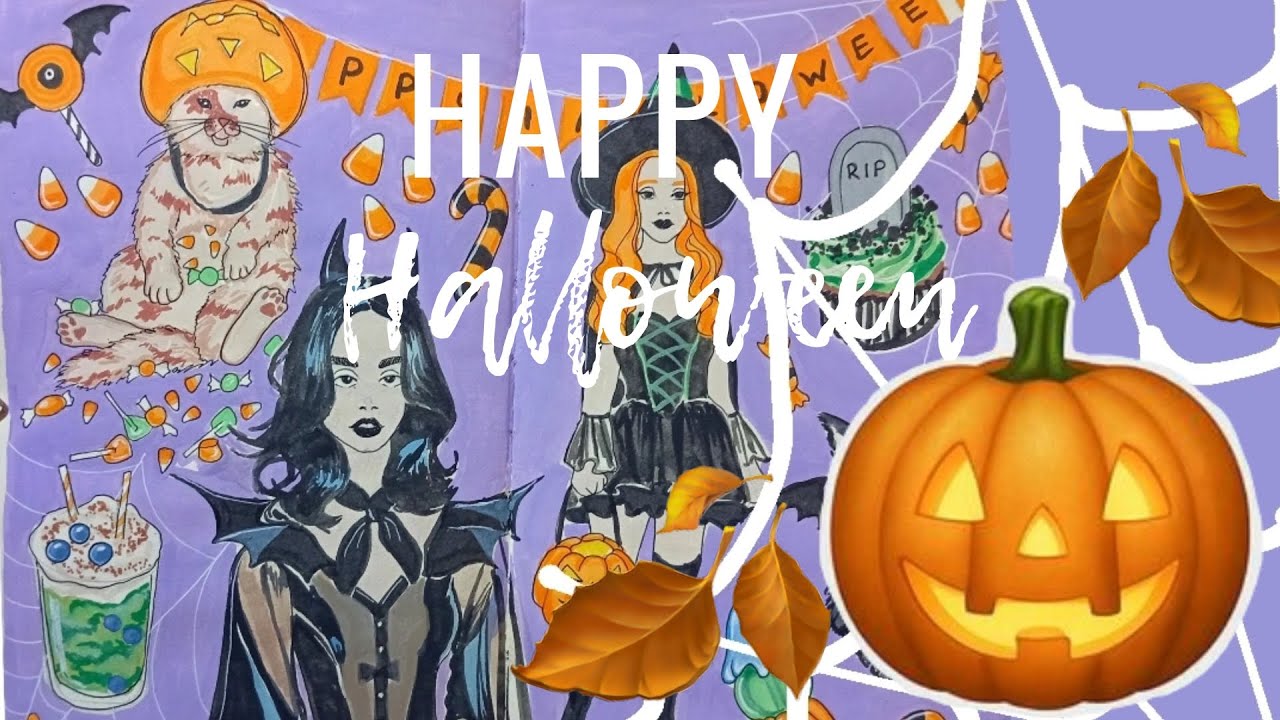 🍂👻🍬СТРАШИЛКИ НА ХЭЛЛОУИН + speedpaint🍂👻🍬
