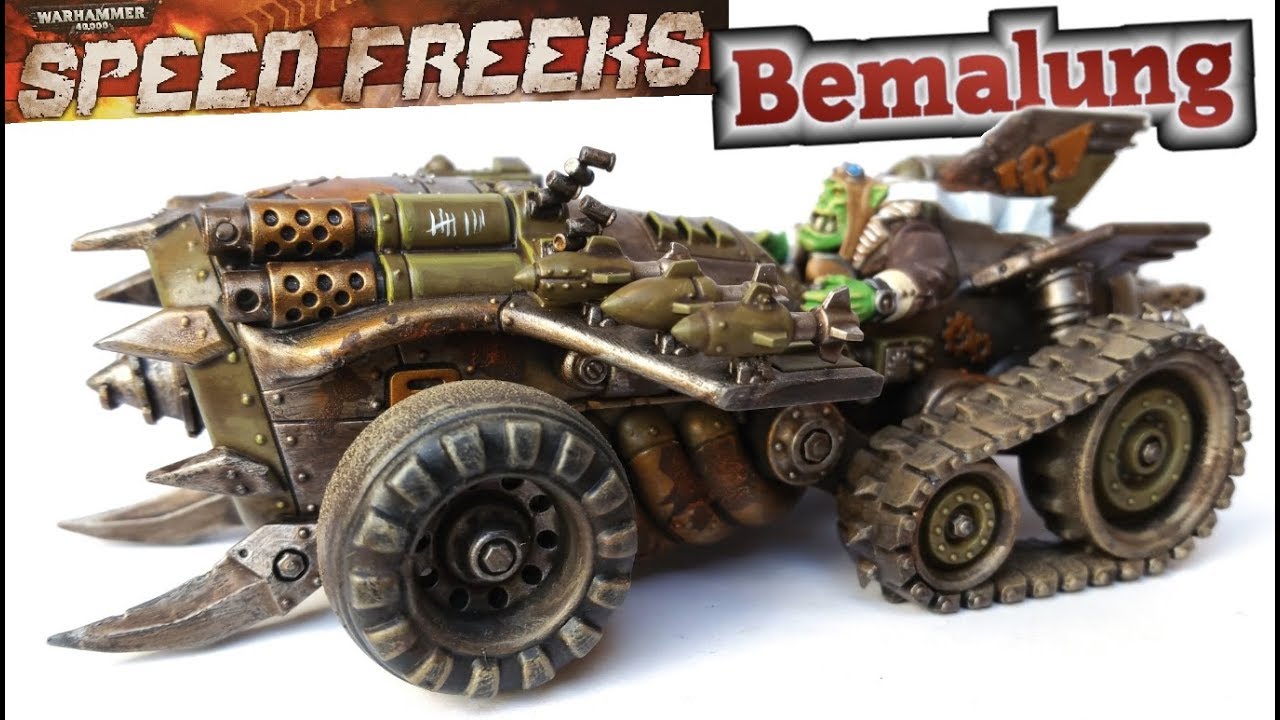 Wie bemale ich einen Ork Megatrakk Scrapjet Buggy für Speedfreeks und Warhammer 40.0000