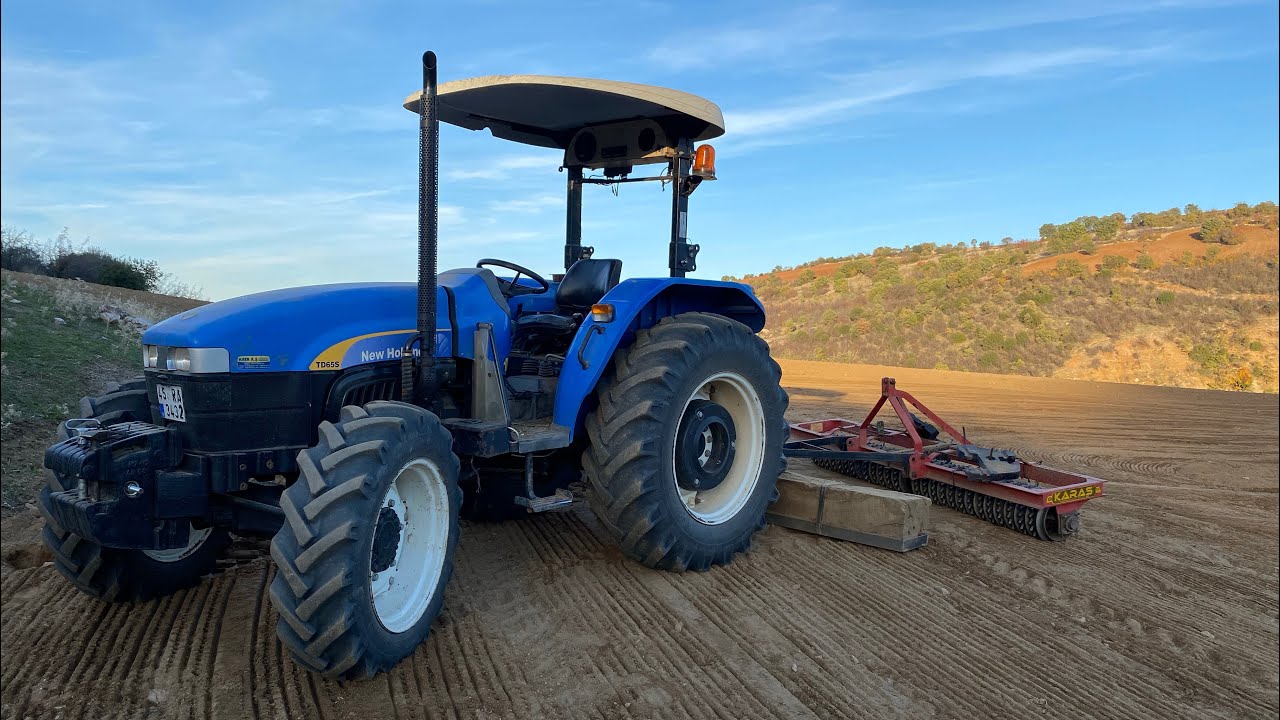 Arpa ekiminden sonra sürgü ve merdane çekiyoruz / tarla kaymak gibi oldu / Newhollandtd65