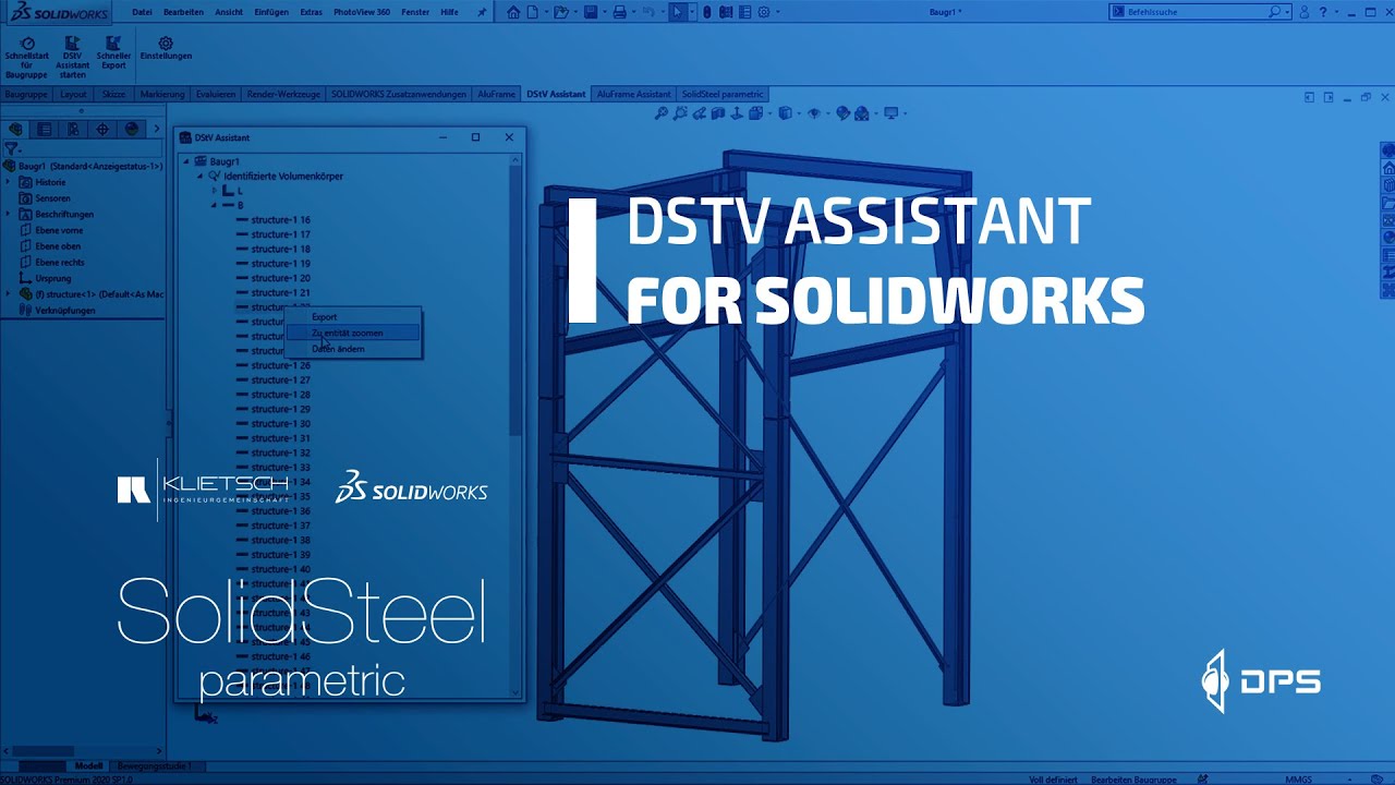 DSTV Assistant for SOLIDWORKS - dodatek do SolidSteel Parametric