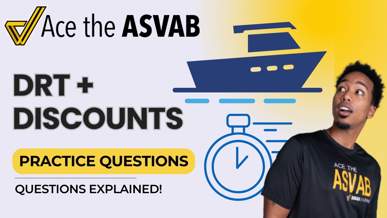 ASVAB Arithmetic Reasoning: Distance, Rate, Time & Percent Discount Word Problems Explained