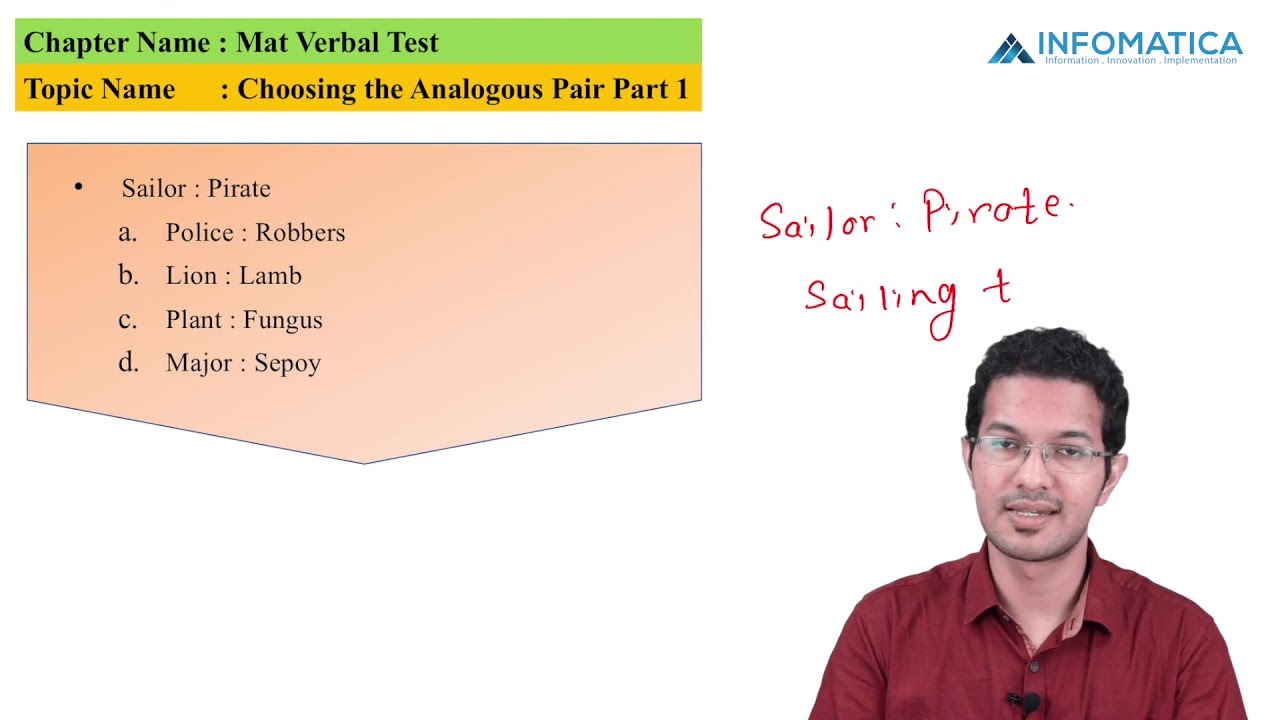 Questions on Choosing Analogous Pair   Part I