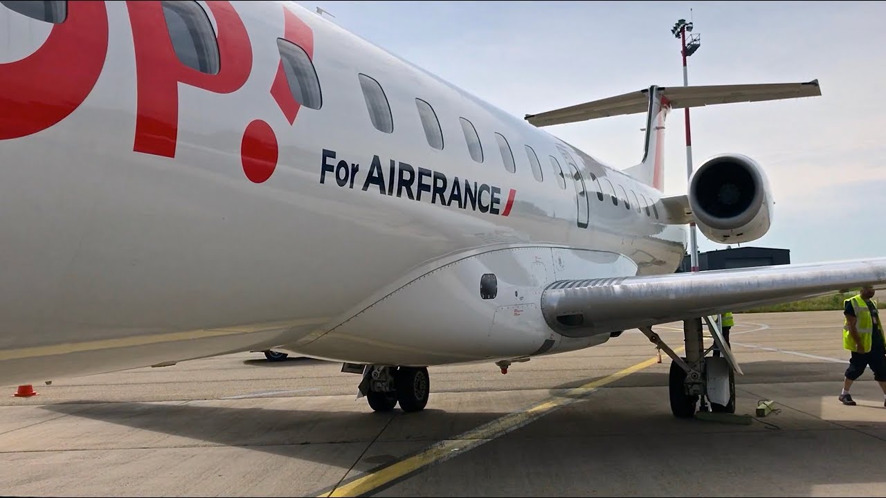HOP! Embraer E145 Sunny Morning Start-up & Takeoff from Amsterdam Schiphol | AMS-SXB