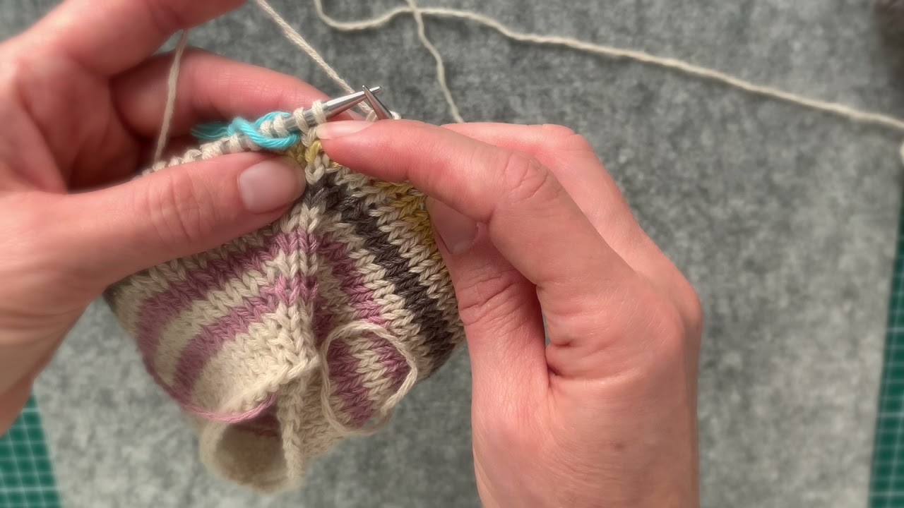 {TUTO} : TRICOT EN ROND Rayures sans démarcation 2 RANGS