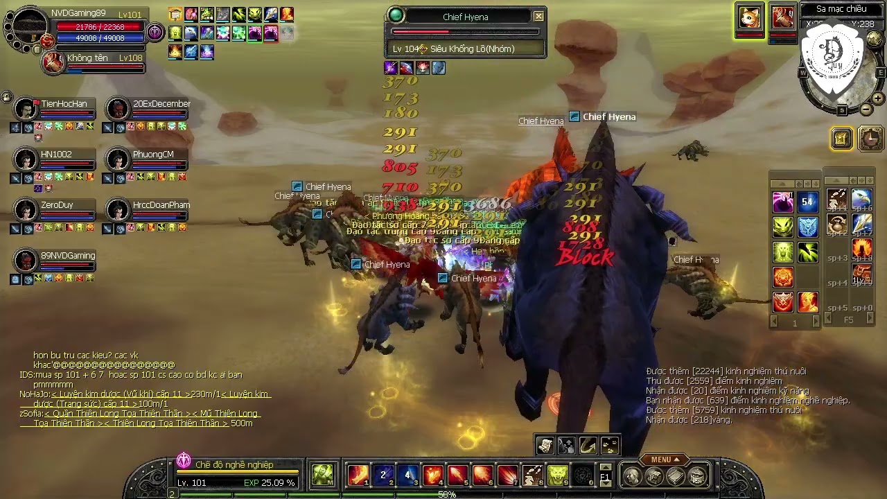 Online  - Con đường tơ lụa | NVDGaming 029 Train Job tại Sa Mạc Chiều Mob 104 EXP Cao Hơn Cả 110