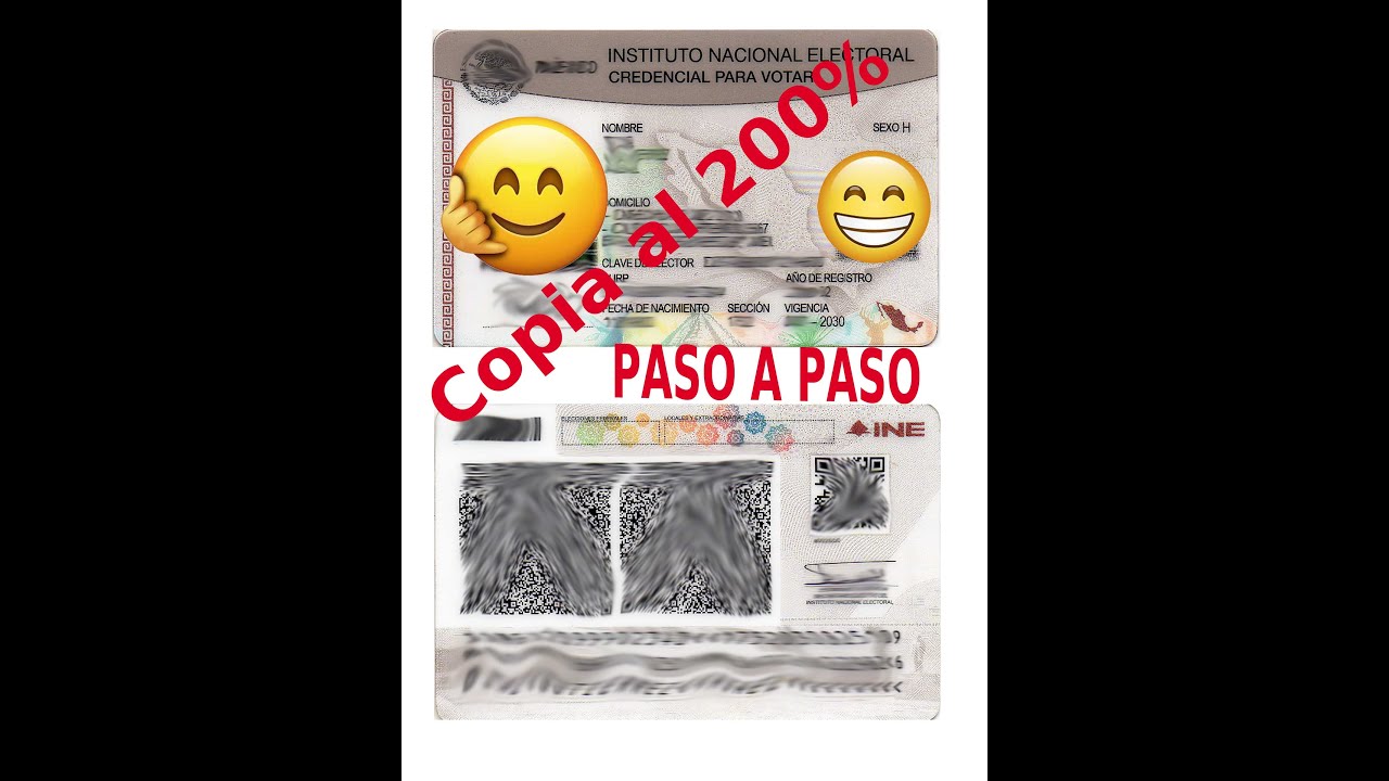 COPIA DE CREDENCIAL AL 100 Y AL 200 %  BIEN EXPLICADO