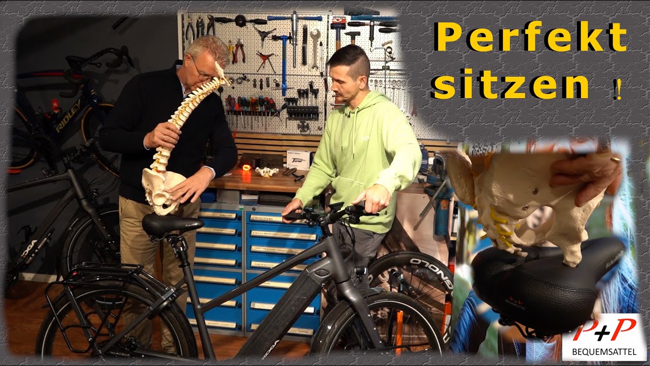 Perfekt sitzen auf dem E-Bike. Ergonomie beim Fahrrad fahren. Der richtige Sattel macht es !