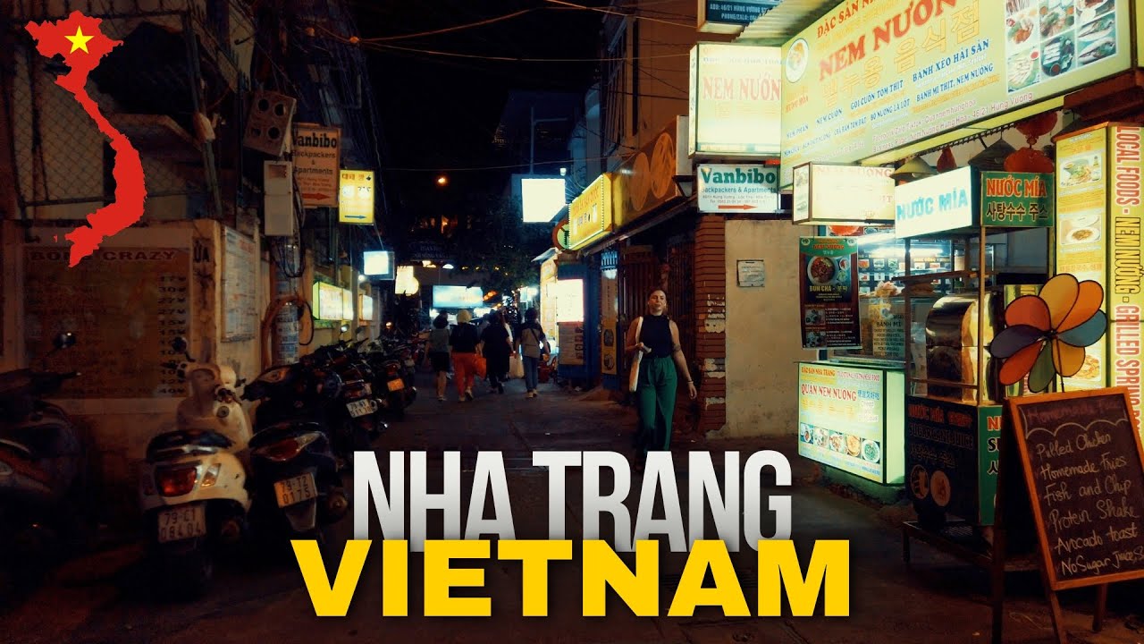 🇻🇳4K Walking Nha Trang Vietnam | Central of Nha Trang City nightlife vietnam 2024 #nhatrang #vietnam