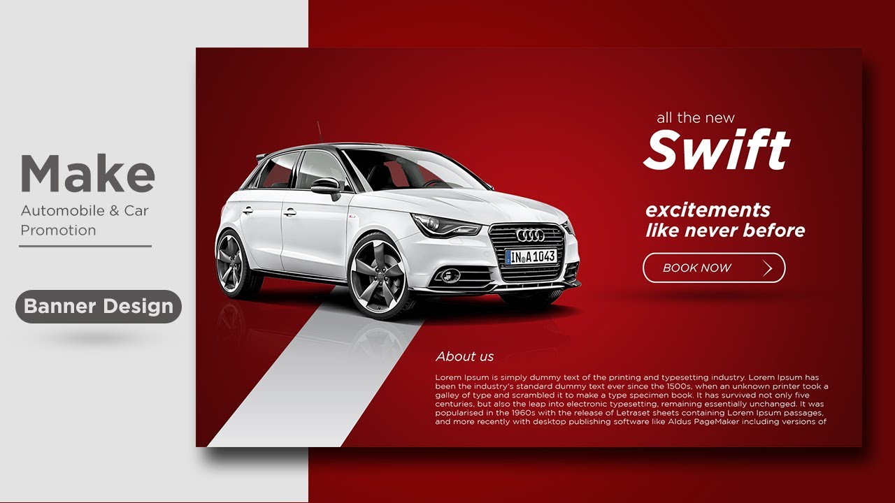 Advertising Car Promotion Banner Design Tutorial in Adobe Photoshop