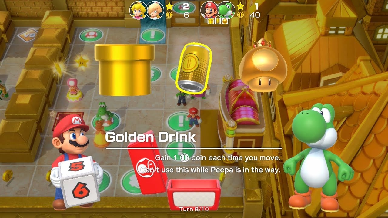 Super Mario Party Partner Party #72 Tantalizing Tower Toys Mario & Yoshi vs Peach & Rosalina