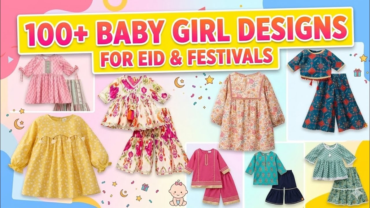 Trendy Pakistani  & Indian Baby Girl Dress Designs!