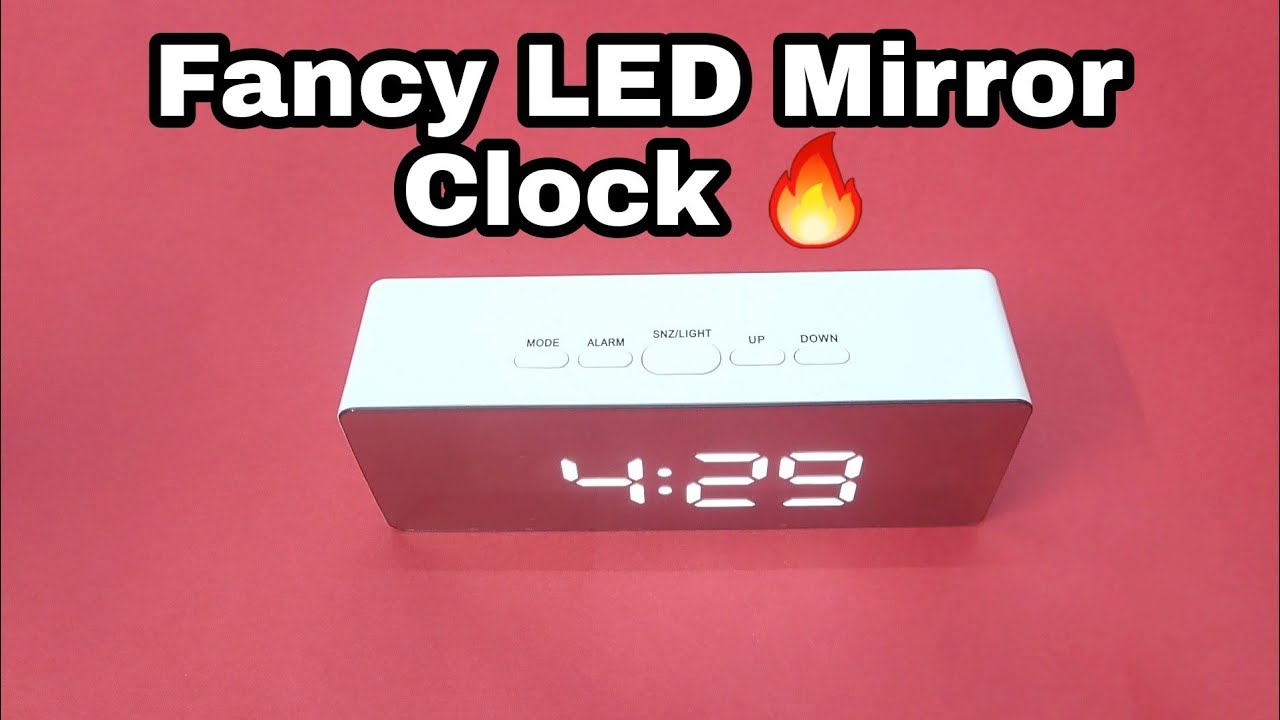 Digital LED Mirror Alarm Clock | Fancy & Attractive Digital Table Clock