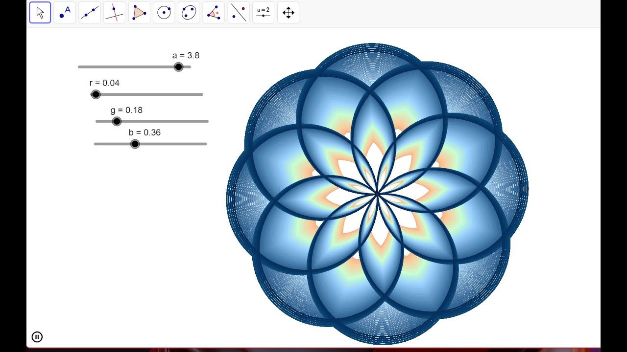 Çiçek Fraktalı (Flower fractal in Geogebra)