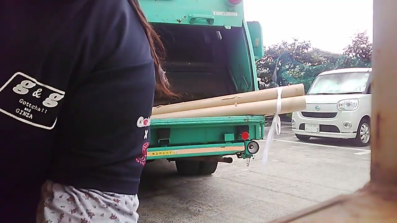 固～い紙管を　ぶっ壊す！！大阪市環境局仕様極東開発工業プレスパックで　事業系ダンボール・紙管回収編①