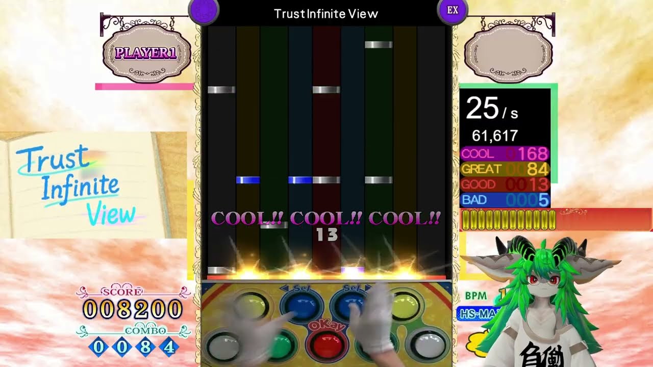 [pop'n music PMS] ●15 Trust Infinite View [9KEY ETERNITY] HARD CLEAR AA