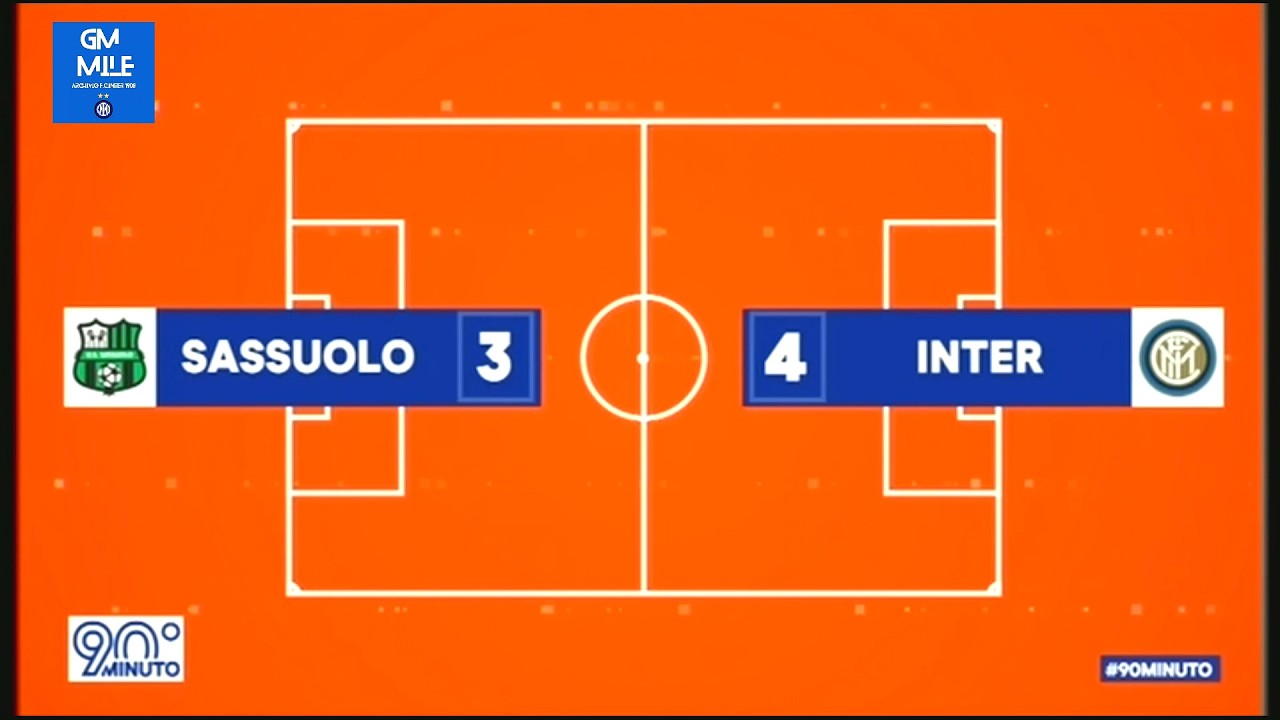 2019-20 (8^ - 20-10-2019) Sassuolo-INTER 3-4 Servizio 90°Minuto Rai2