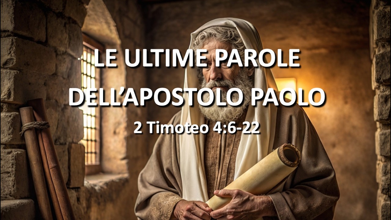 LE ULTIME PAROLE DELL’APOSTOLO PAOLO 2 Timoteo 4 6 22