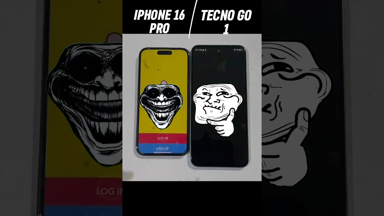 iPhone 16 Pro vs Tecno Spark GO 1 #shortsviral #shorts