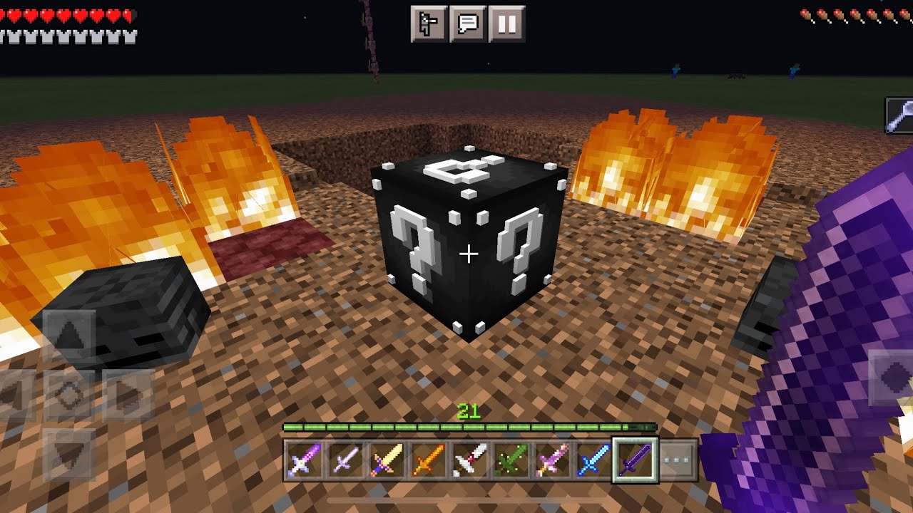 Withered Lucky Block MOD in Minecraft PE