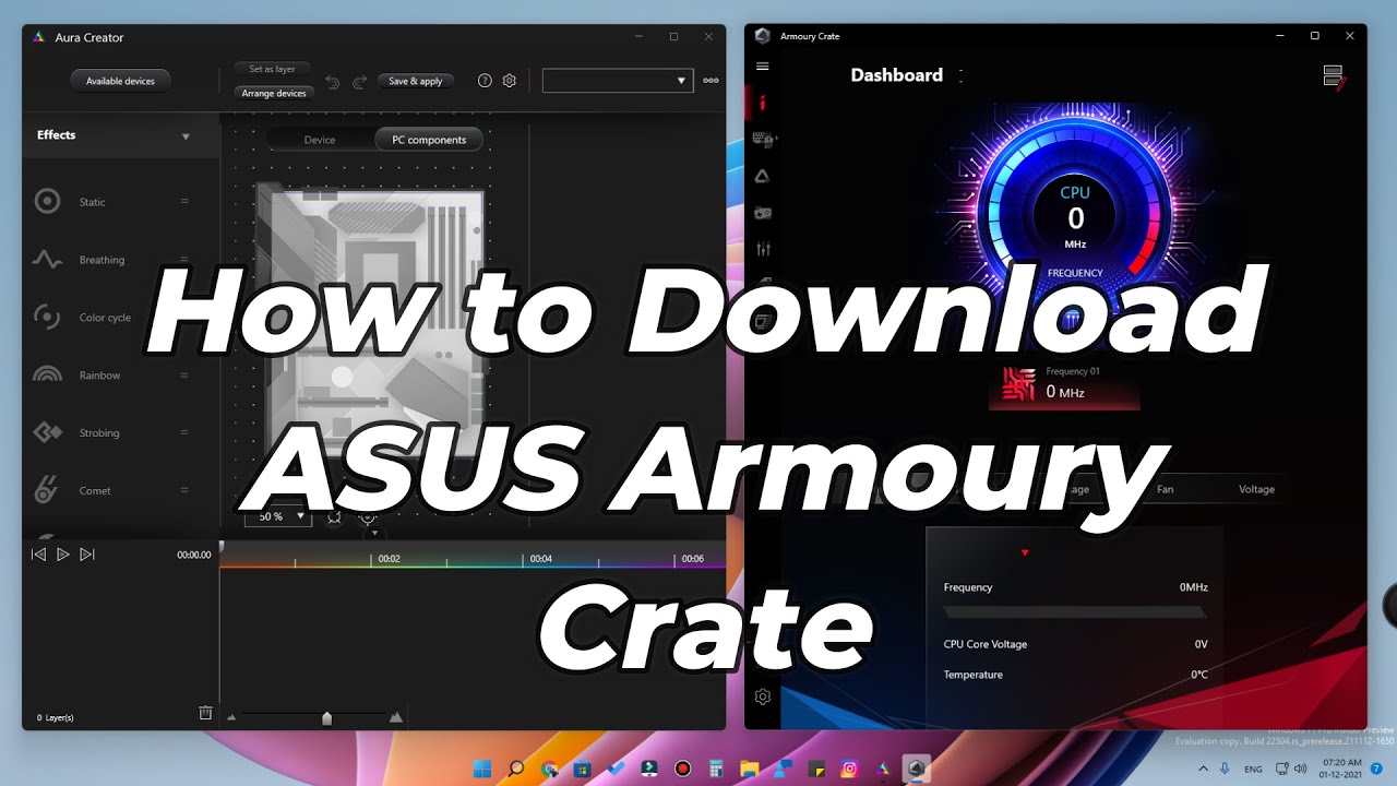 Как загрузить ASUS Armoury Crate и Aura Creator на ноутбуки серий TUF/ROG