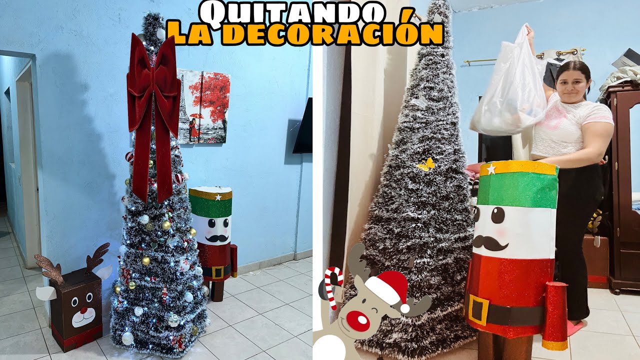 QUITANDO LA DECORACIÓN NAVIDEÑA 🎄ADIOS ARBOLITO 😕🎅🏻