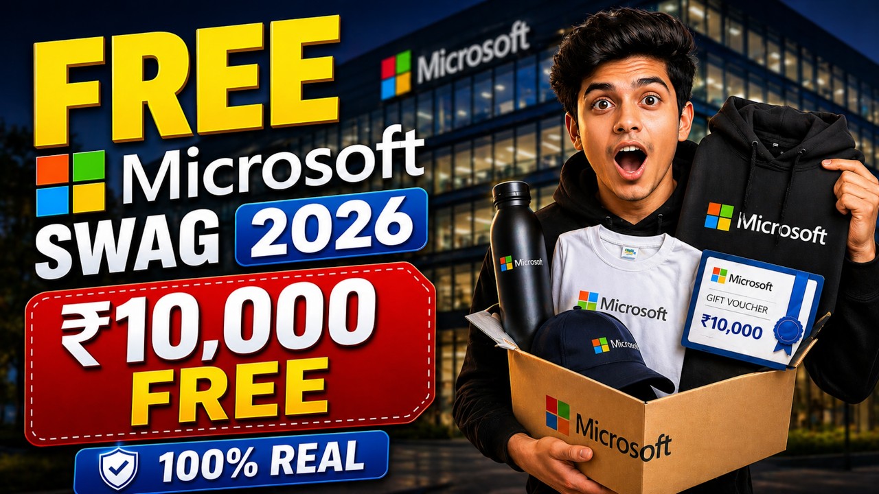 FREE Microsoft Swag 2026 😱 | Get Hoodies, T-Shirts & ₹10,000 Certification FREE | Step-by-Step Guide