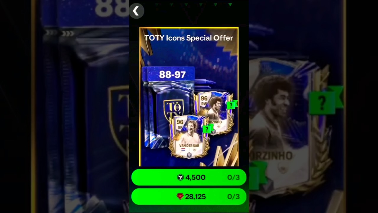 Open Pack TOTY Icons 28,125k gems 