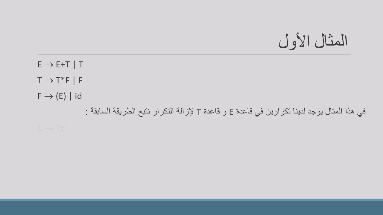 Compiler Design (المترجمات) | Eliminate Left Recursion