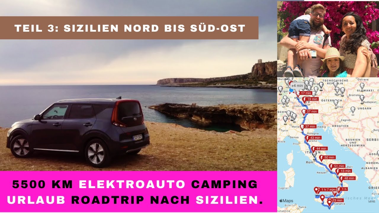 Teil 3: 5500km Elektroauto Urlaub Sizilen Italien Roadtrip Cefalu Palermo Roadmovie Kia eSoul 64kwh