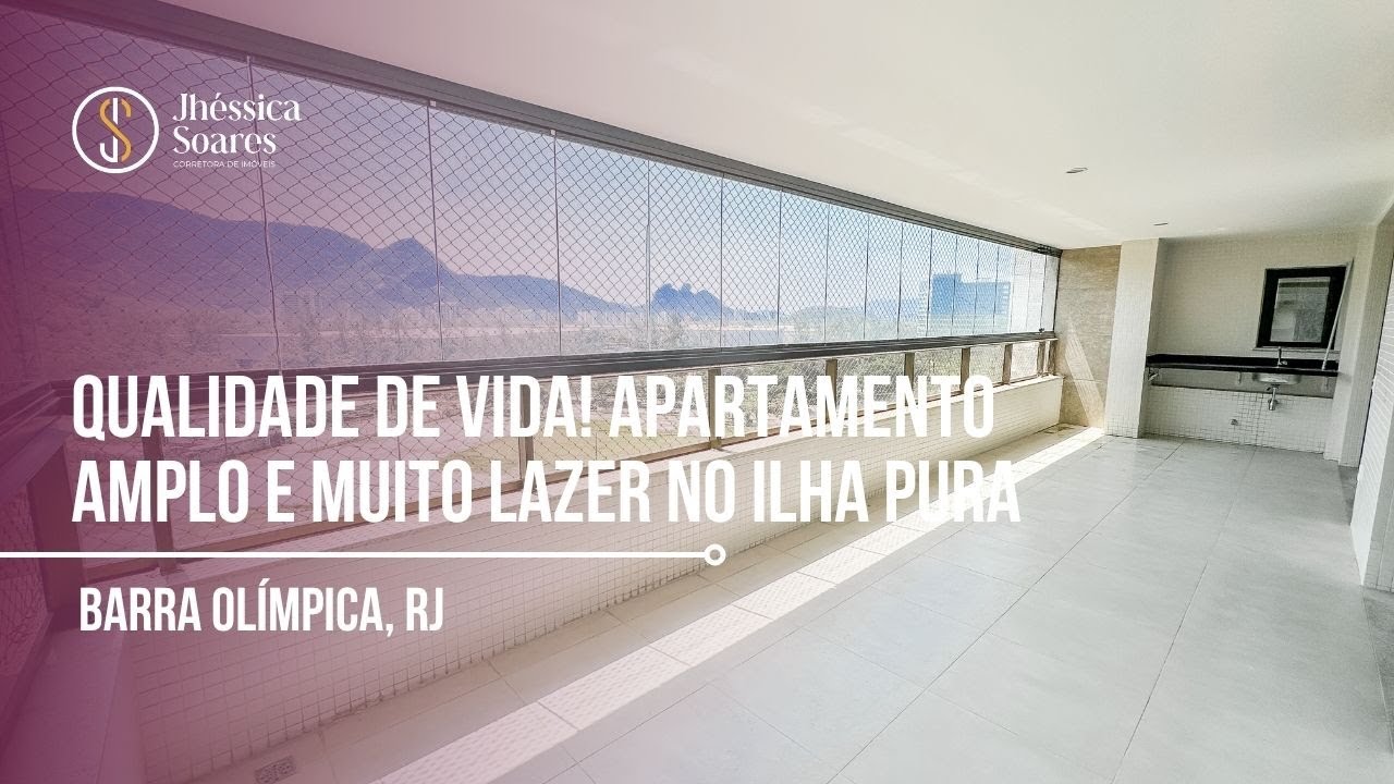 Apartamento de 3 quartos com varanda gourmet &agrave; venda no Ilha Pura - Barra Ol&iacute;mpica, RJ | JS IM&Oacute;VEIS
