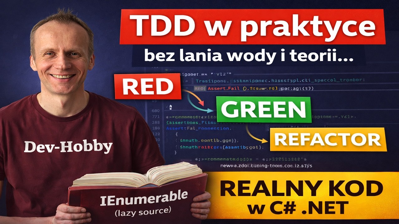 TDD w praktyce C# .NET. Unit Testy, które PROJEKTUJĄ kod Test-Driven Development. C# OOP Kurs cz.15