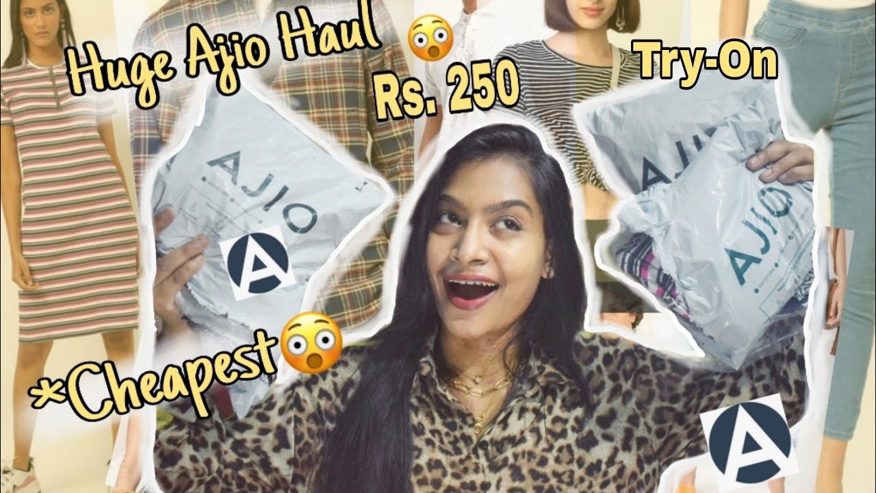 Huge Ajio Haul | Try-On | CHEAPEST *Under Rs.250* Ajio Haul | T-shirts, Jeans, Dresses, Shirt