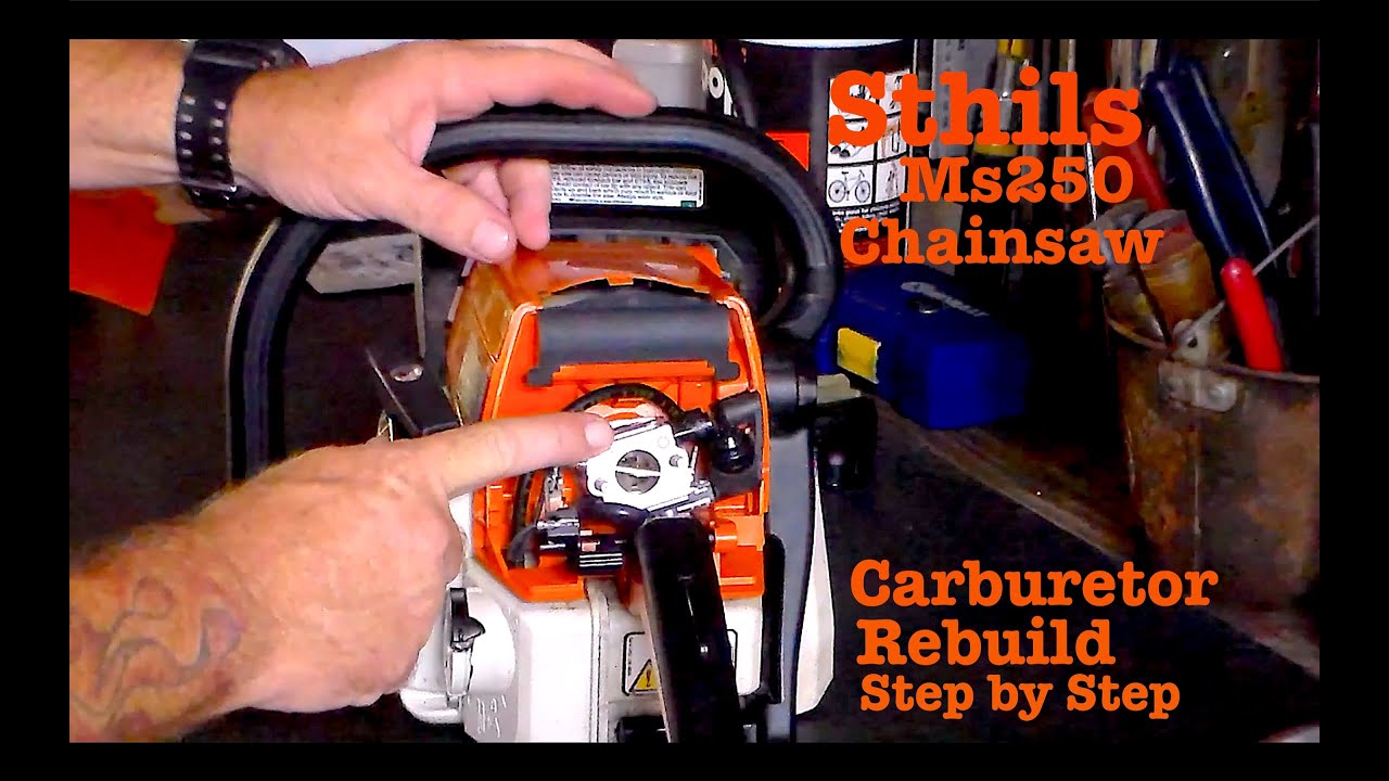 Stihl's MS250 carburetor  rebuild / disassembly -reassembly