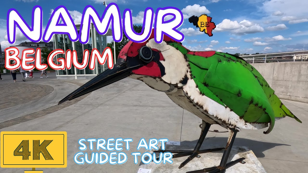 NAMUR BELGIUM 🇧🇪 - Street Art Walking Tour 4K HDR 60FPS