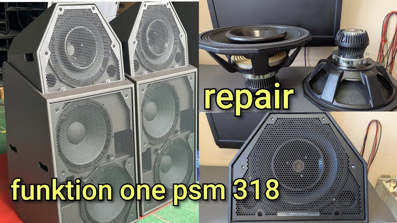 Ремонт акустики динаміків Funktion one psm 318 Spider repair replacement