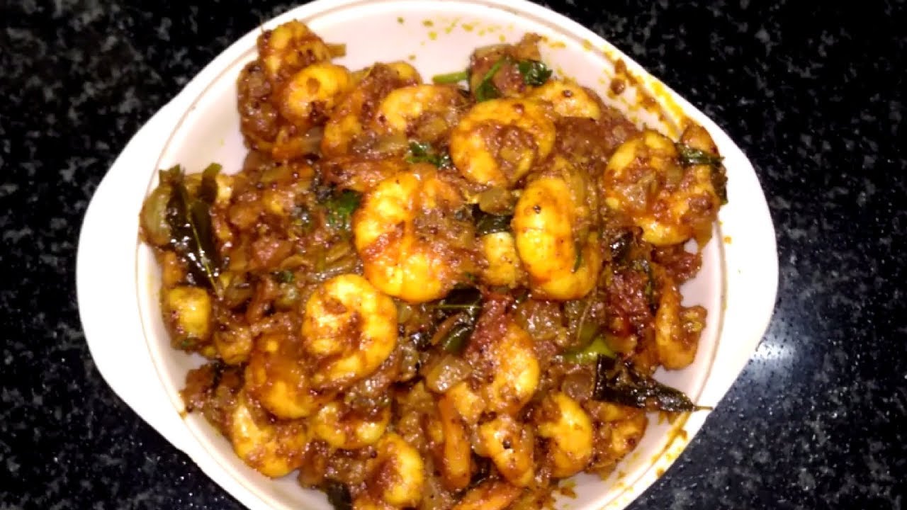 Eral Varuval | How to make Prawn Fry in Tamil | Prawn Varuval Recipe - இறால் வறுவல்