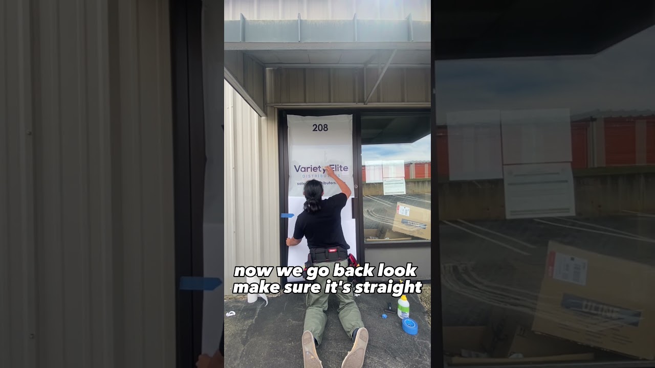 How to install window perforated vinyl- part 3 #vinyllettering #signshop #diy